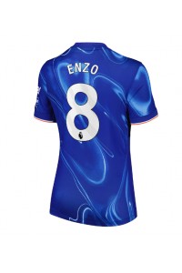 Chelsea Enzo Fernandez #8 Voetbaltruitje Thuis tenue Dames 2024-25 Korte Mouw